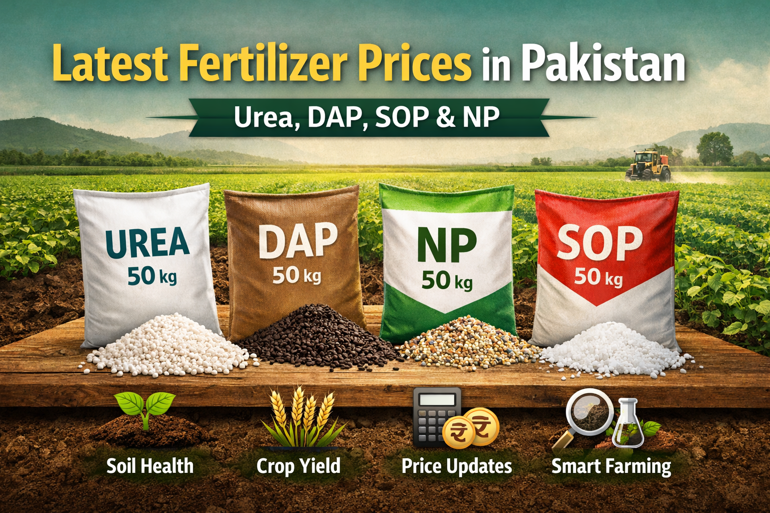 Latest Fertilizer Prices in Pakistan | Urea, DAP, SOP & NP