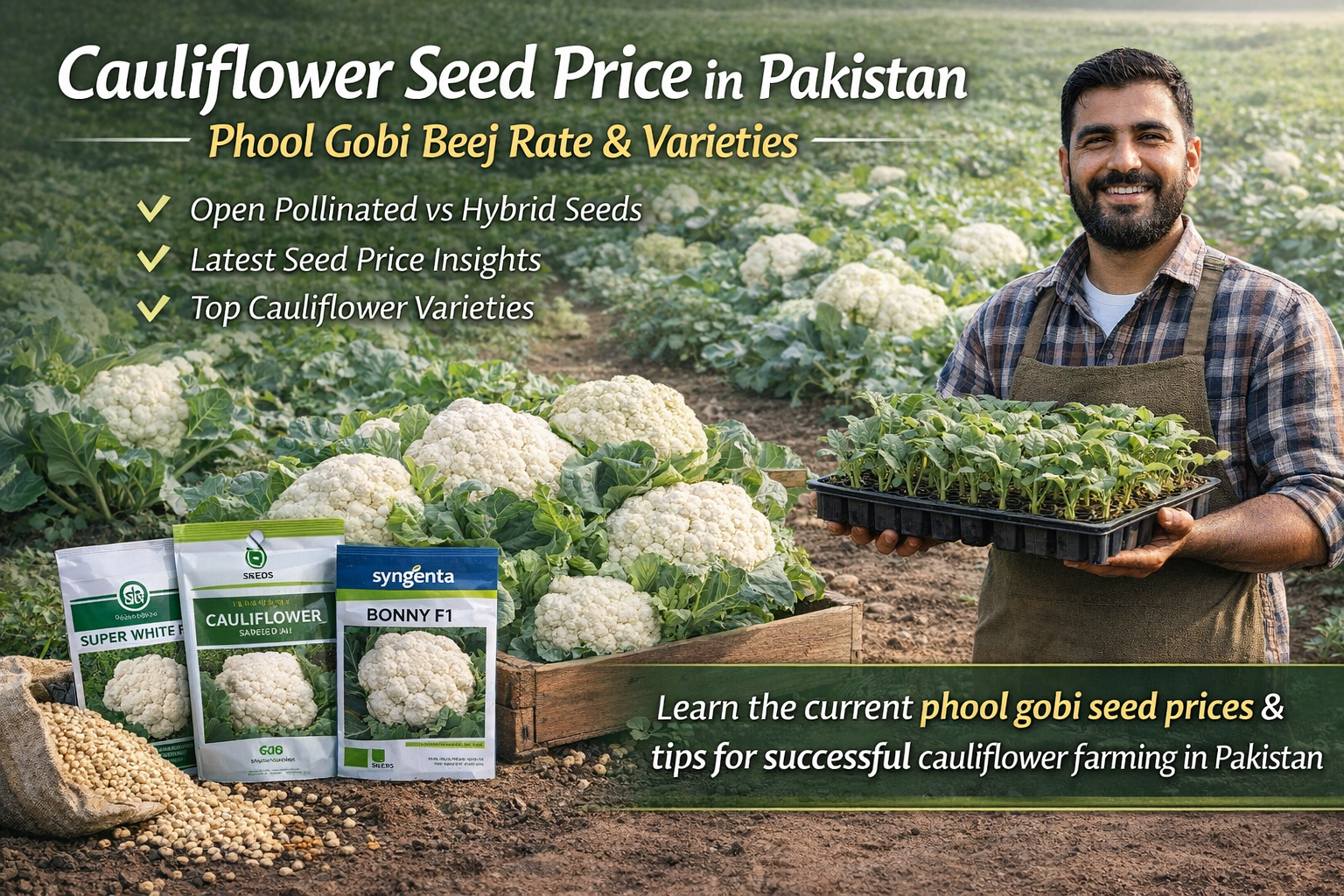 Cauliflower Seed Price in Pakistan – Phool Gobi Beej Rate and Varieties