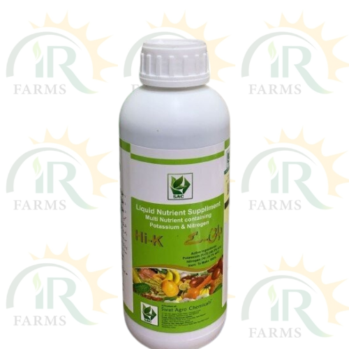 Hi-K 1Liter Liquid Nutrient Suppliment Multi Nutrient containing Potassium and Nitrogen Liquid Fertilizer Hik Hi k swat agro IR Farm