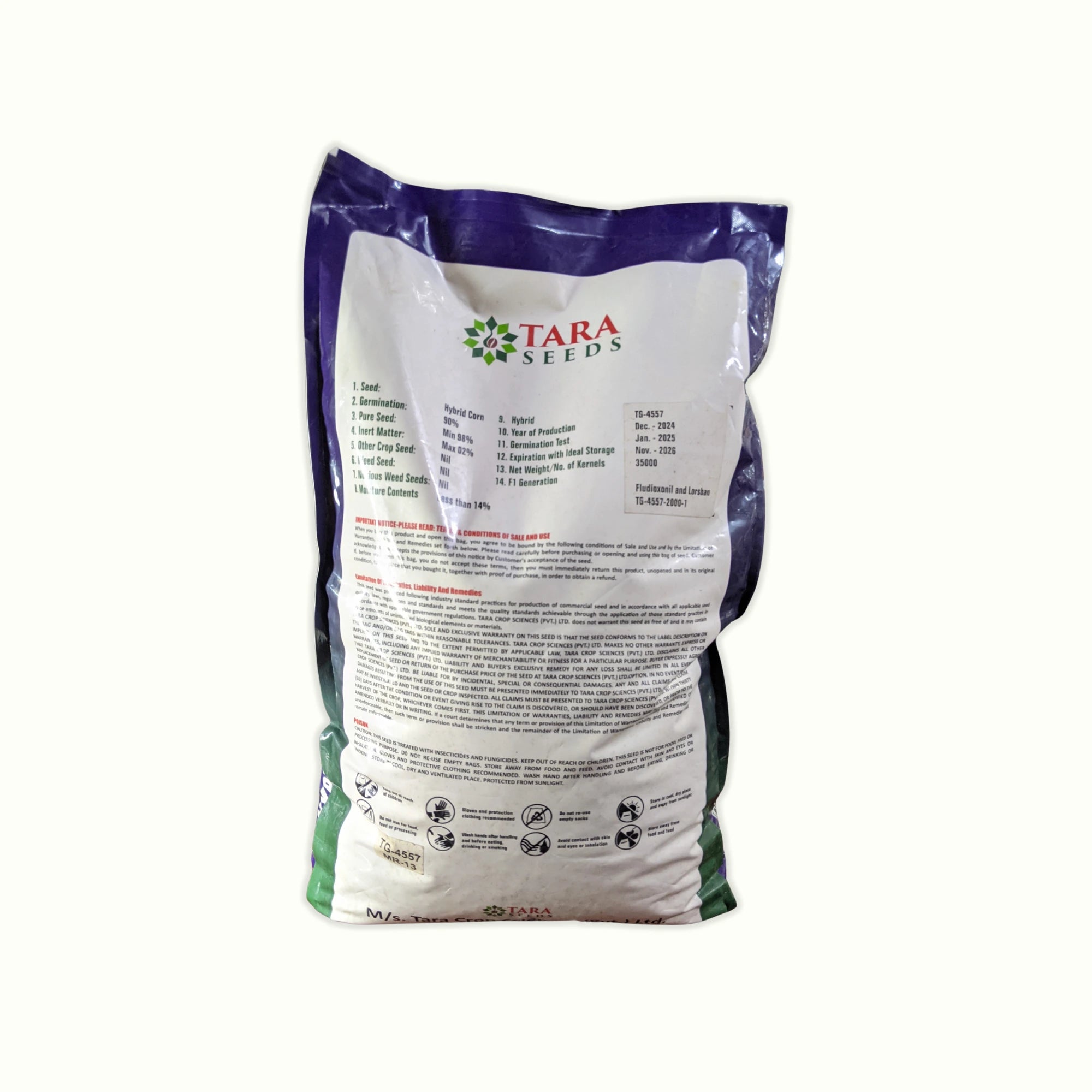 Tara TG 4557 Hybrid Corn Seeds - 35,000 High-Yield Seeds