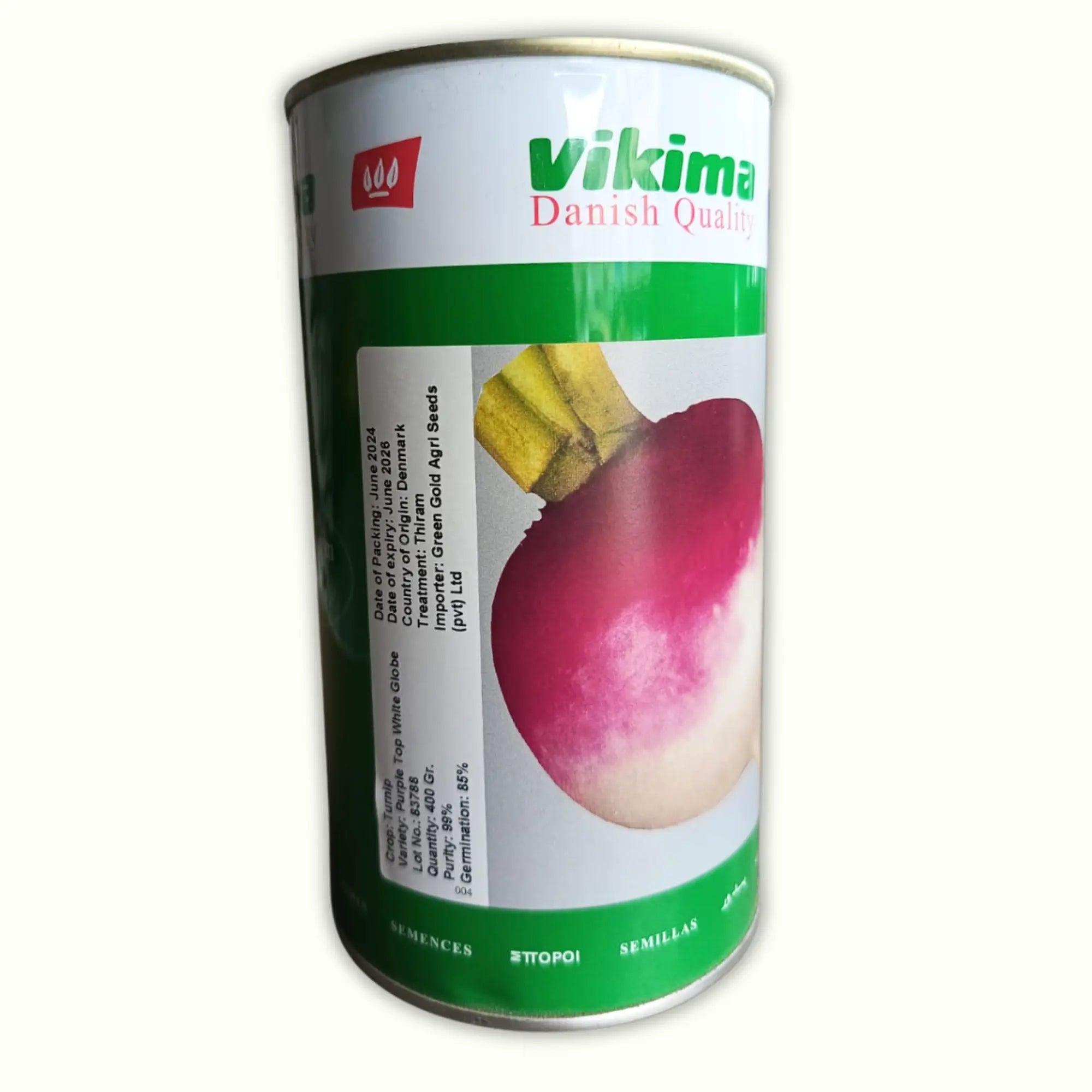 Turnip Purple Top White Globe Seeds – 400g, 85% Germination | Vikima