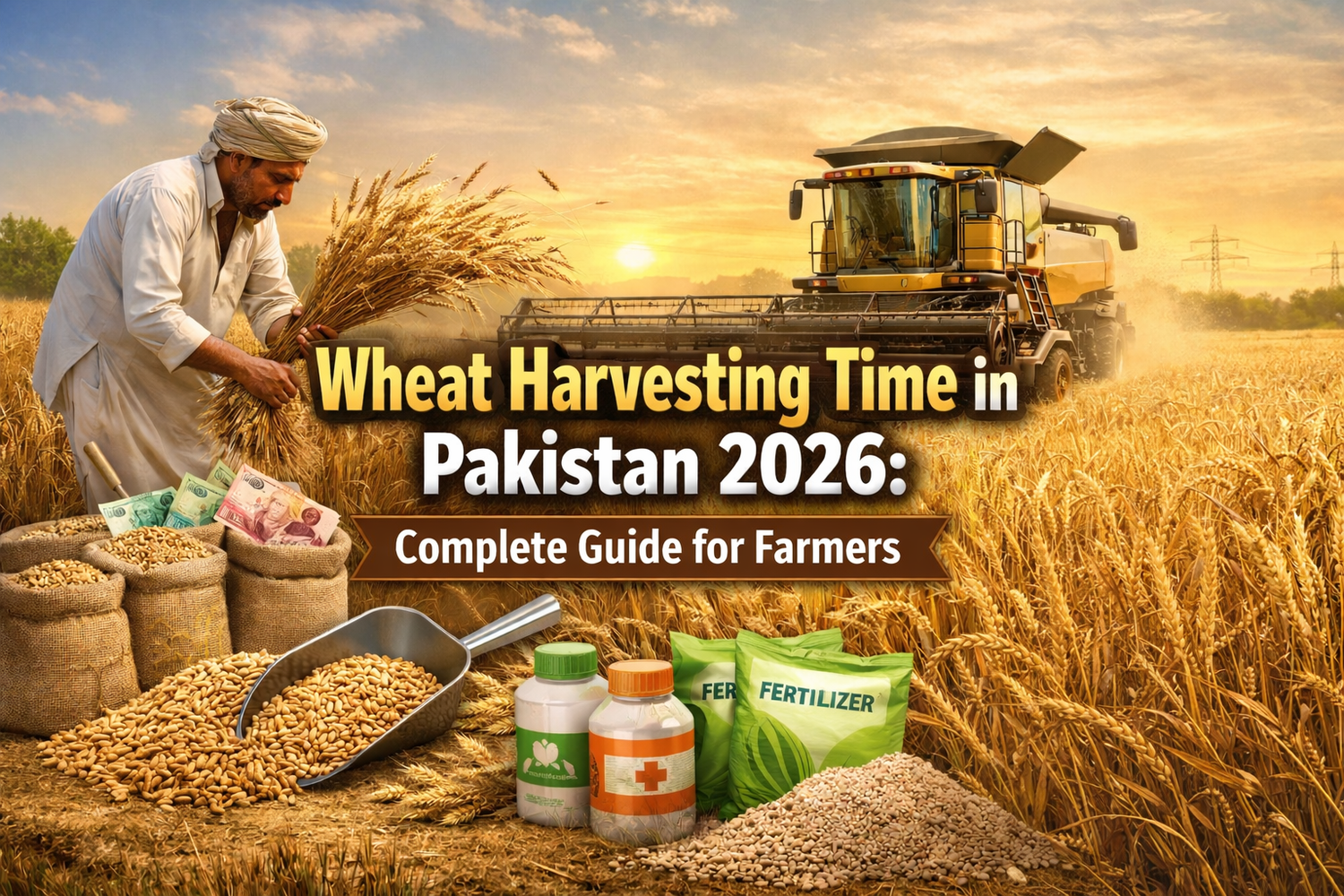 Wheat Harvesting Time in Pakistan 2026: Complete Guide for Farmers (Rates, Profit and Tips)