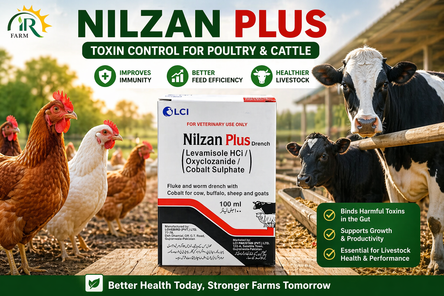 Nilzan Plus – Toxin Control Uses for Poultry and Cattle