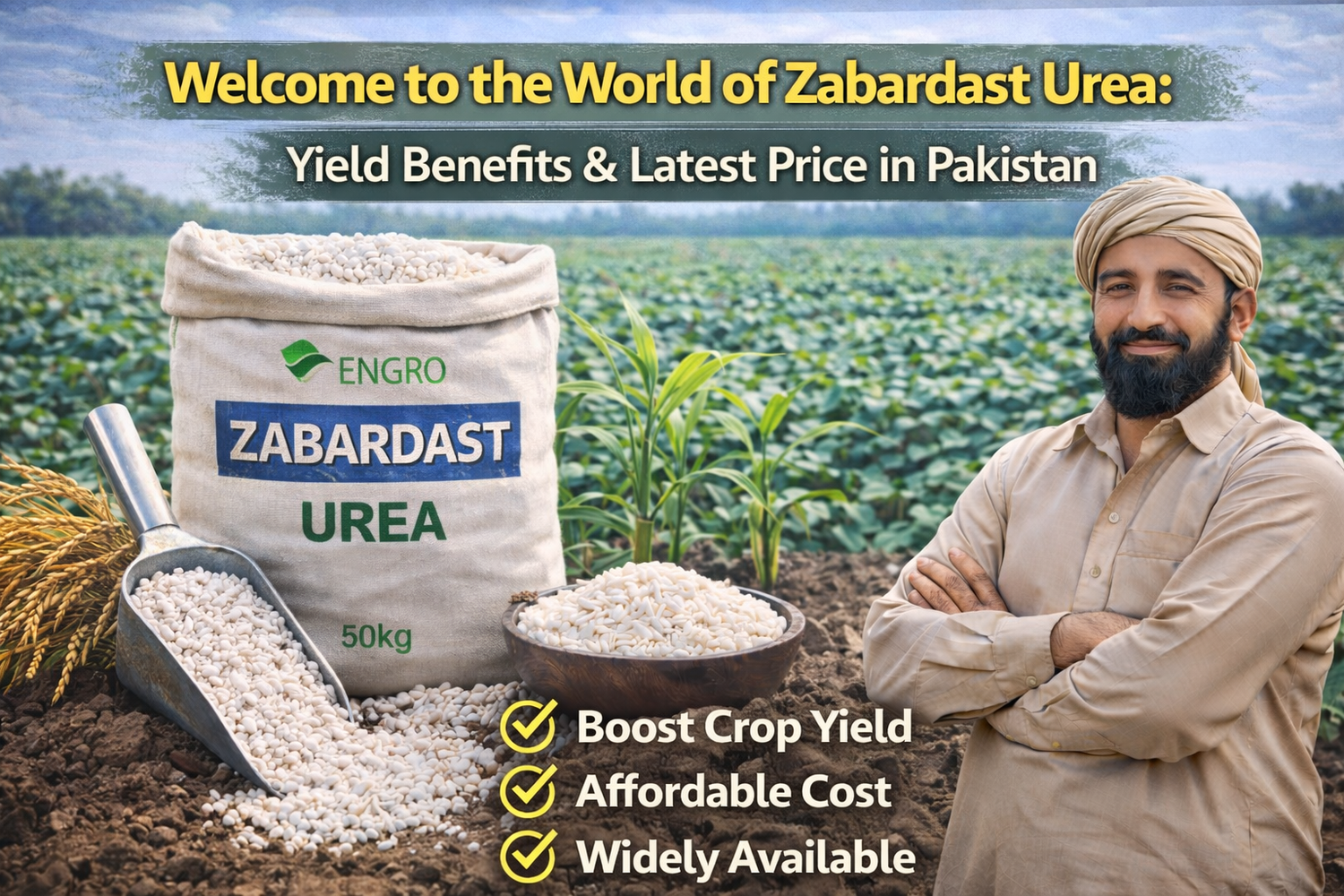 Zabardast Urea: Yield Benefits &amp; Latest Price in Pakistan