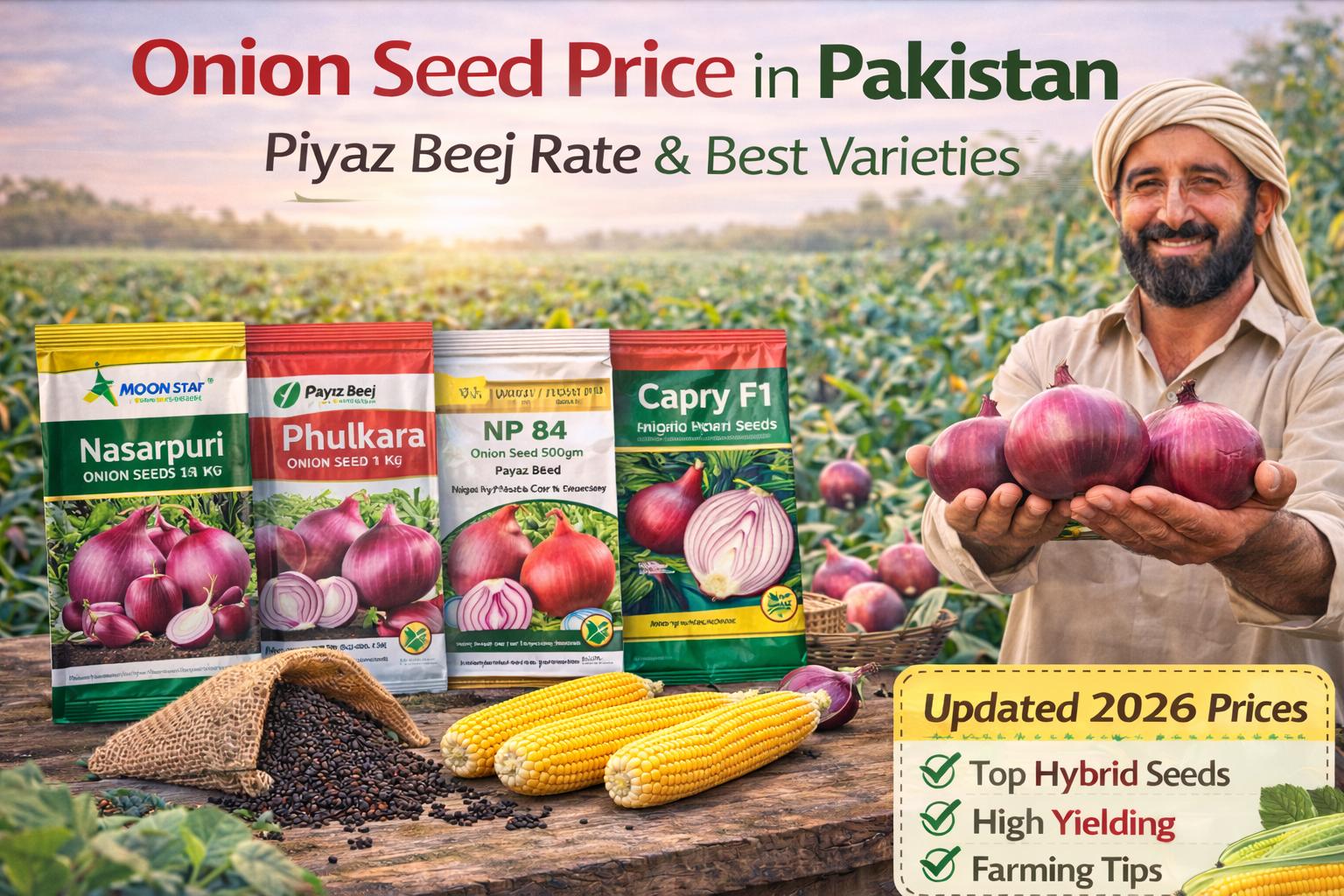 Onion Seed Price in Pakistan – Piyaz Beej Rate &amp; Best Varieties