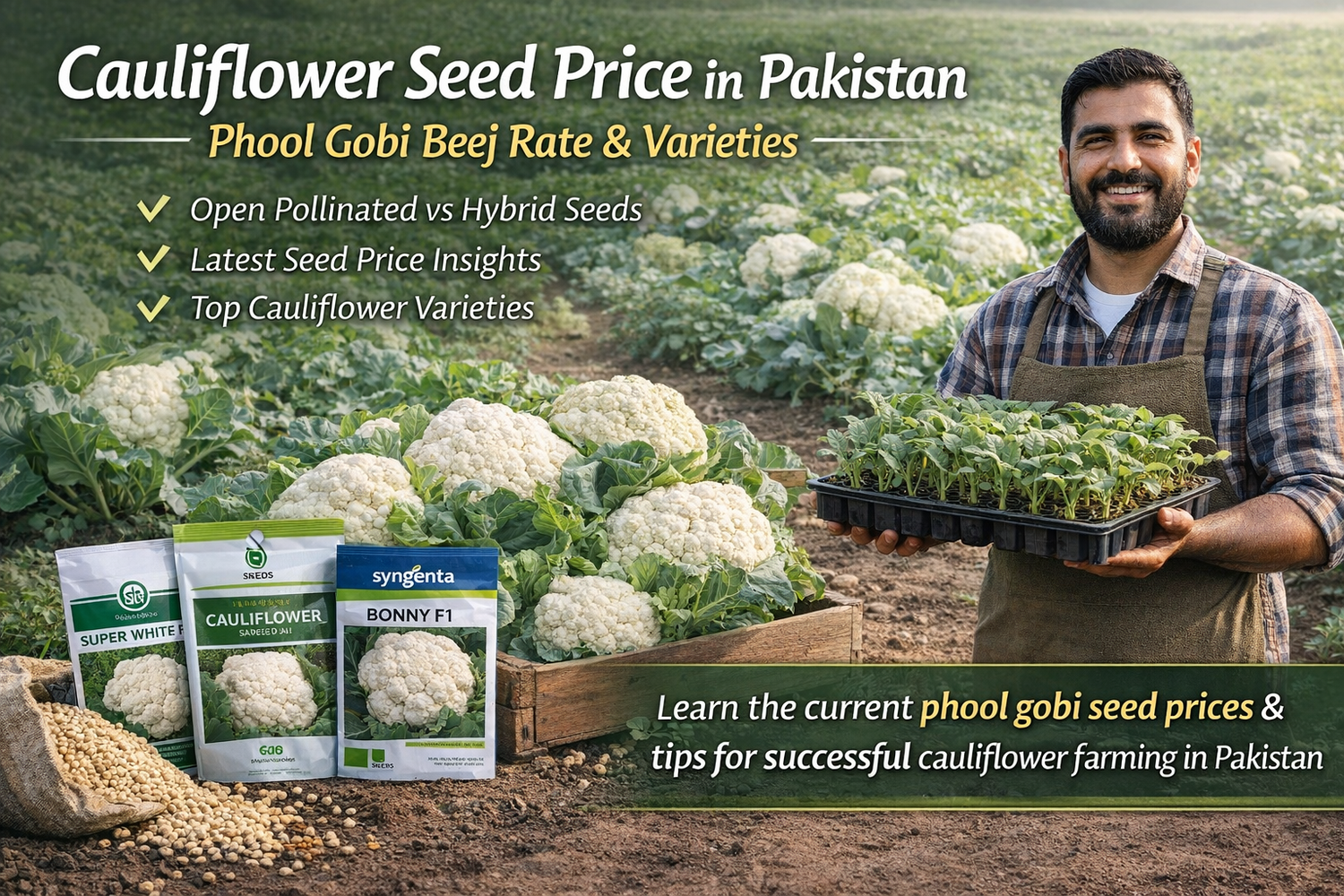 Cauliflower Seed Price in Pakistan – Phool Gobi Beej Rate and Varieties