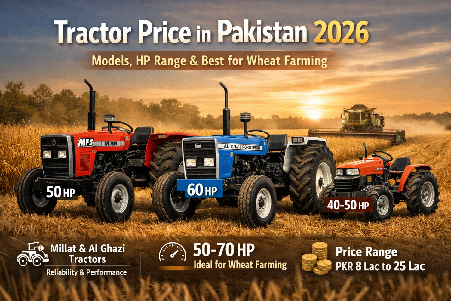 Tractor Price in Pakistan 2026 – Models, HP Range &amp; Best Options for Wheat Farming