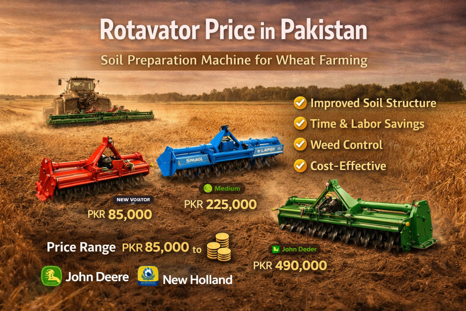 Rotavator Price in Pakistan – Soil Preparation Machine for Wheat Farming