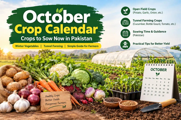 October Crop Calendar 2026: Crops to Sow in Pakistan Open & Tunnel Farming Guide