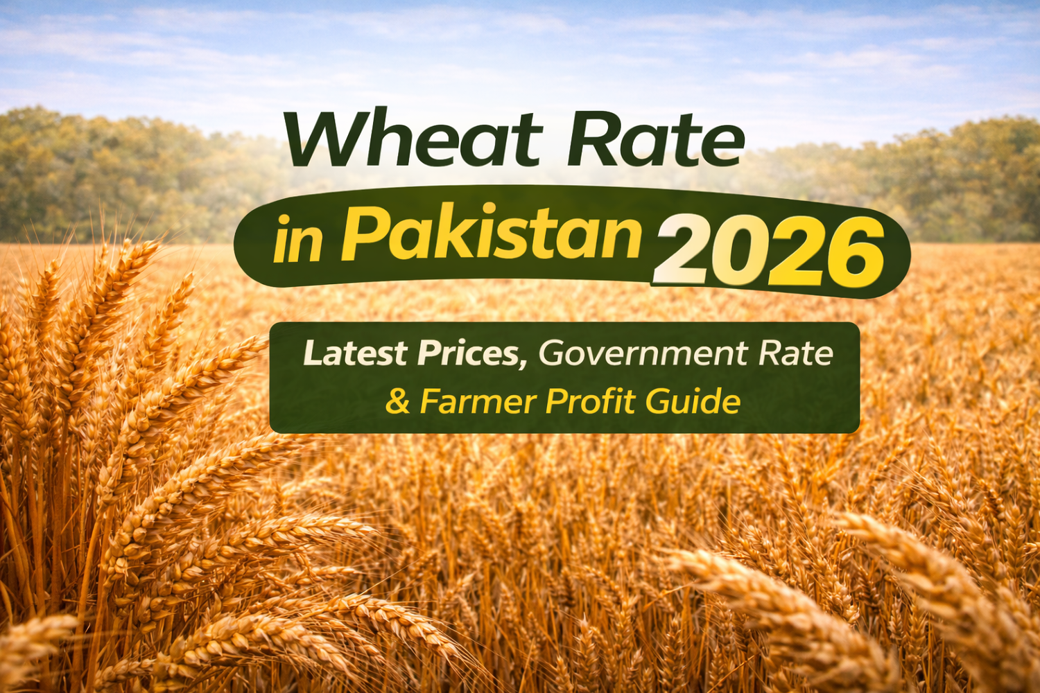 Wheat Rate in Pakistan 2026: Latest Prices, Government Rate &amp; Farmer Profit Guide
