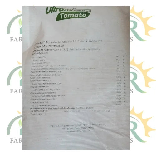 Ultrasol Anti Stress Tomato Npk 13 7 31 ( Potassium Nitrate ) + 3, 6mgo + Te Swat Agro Chemicals Antistress fertilizer