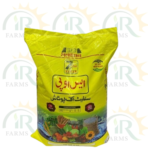 Sop 0-0-50 + S 18, Potash Powder 25kg Sulfate Of Potash Macro Nutrient Taiwan United Fertilizer 7 Star Fertilizer Ph < 4 سلفیٹ آف پوٹاش Best Sulfate of Potash IR Farm