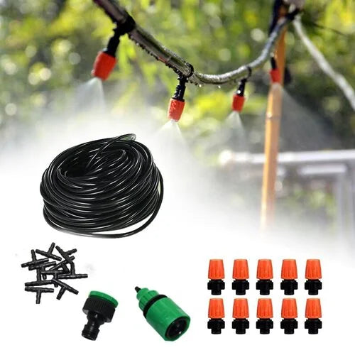 Patio Mist cooling Kit 1pc 10m Ideal For Cooling Patios, Gazebos, Pool, Shed, Gardens And Play Areas Mist Sprinklers Drip Irrigation system Misting system IR Farm