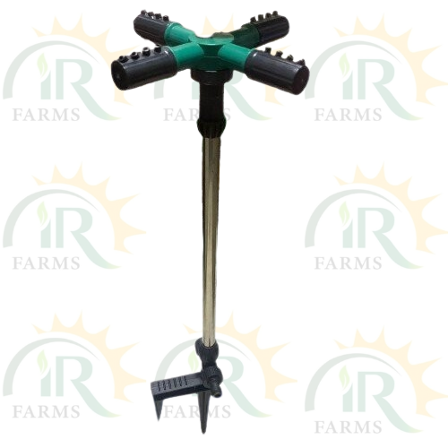 Grass Sprinkler with Stand 1 PC best for watering grass and plants automatic irrigation 360 Degree rotation water throw Imported IR Farm