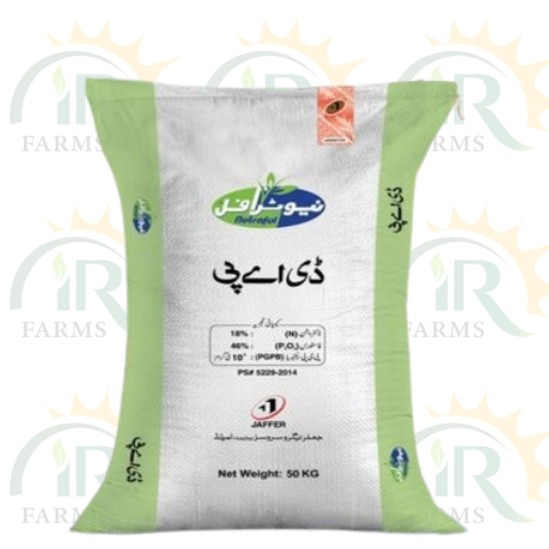 Nutraful Dap 50kg Jaffer Agro Services Fertilizers Nitrogen: 18(minimum) Phosphorus (p2o5) : 46 Pgp Bacteria Count: 103/gram (minimum) IR Farm