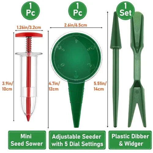 Mini Seeder Sower 1 Set Mini Sowing Seed Dispenser Sower Seed Spreader Garden Planter Hand Seeder Tool Manual Flower Hand Vegetables Etc Super Seeder