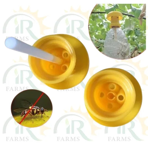 Fruitfly Trap 1pc Fruit Fly Traps Reusable Plastic Bottle Top Trap Fly Catcher Pest Insect Control For Indoor And Outdoor Farm Orchard Phal ki Makhi Brand of IR Farm