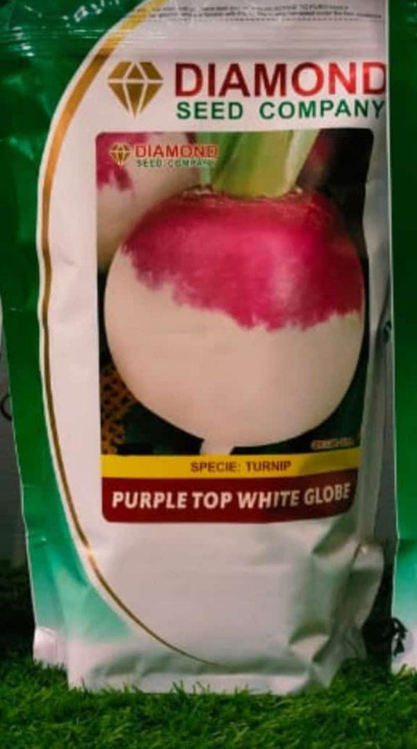 Diamond Seed Company Turnip - Purple White Globe Variety | Premium Quality Seeds for Robust Growth, High Yields, and Distinctive Flavor - Ideal for Home Gardens and Commercial Cultivation IR Farm