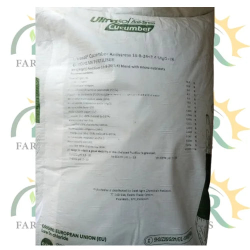 Ultrasol Anti Stress Cucumber 1kg ( Part of 15kg Pack ) & 15kg  Npk 15 8 26 + 3, 4mgo + TE Swat Agro Chemicals Antistress fertilizer