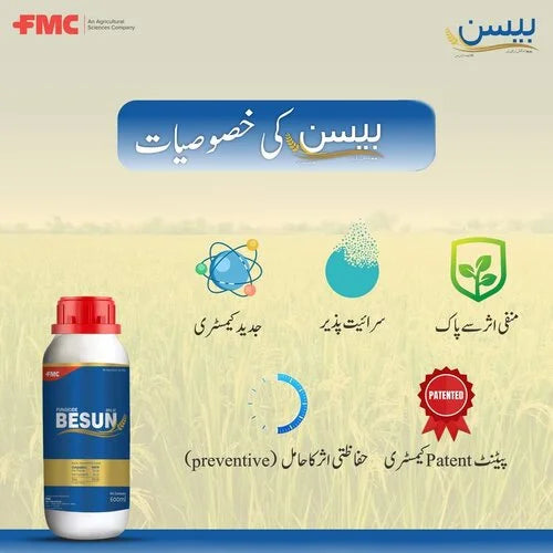 Besun FMC 600ML Zinc Thiazole 20SC Patent Chemistry Fungicide Preventive for all crops ایف ایم سی بیسن IR Farm