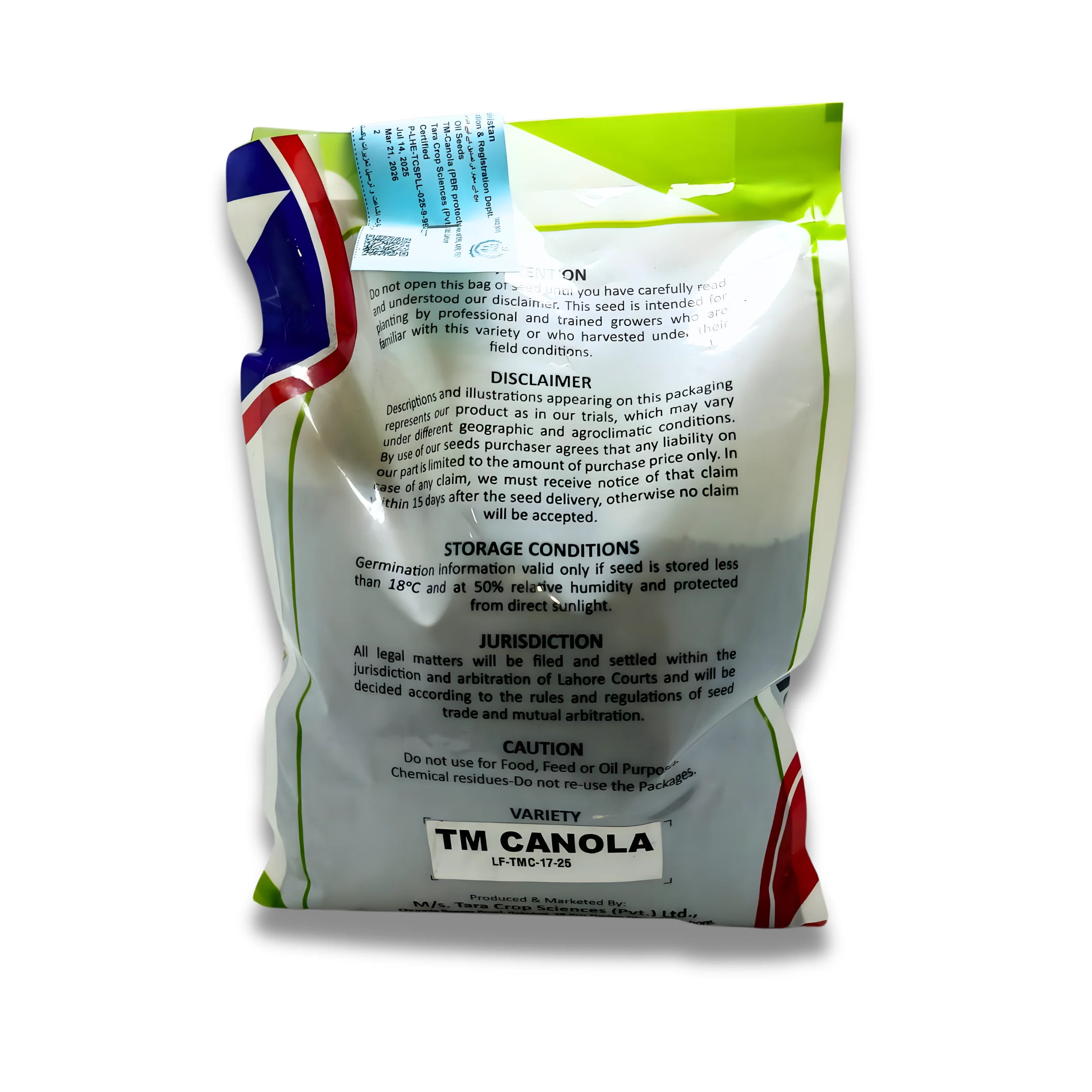 TM Canola Seeds 2KG – Premium Hybrid Oilseed Crop by TARA Seeds