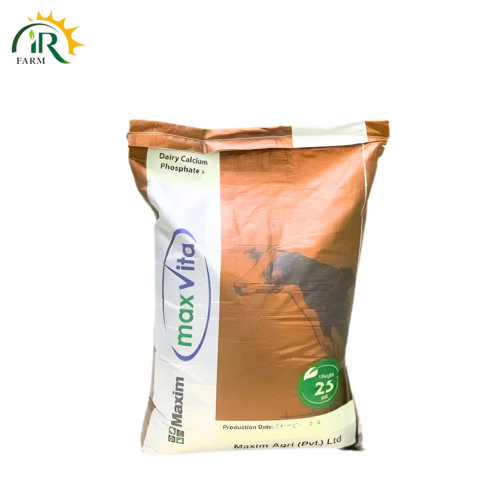 DCP Plus Dairy Calcium Phosphate 25kg Max Vita Maxim Agri DCP Powder For Cattle Cows Poultry And Livestock Feed