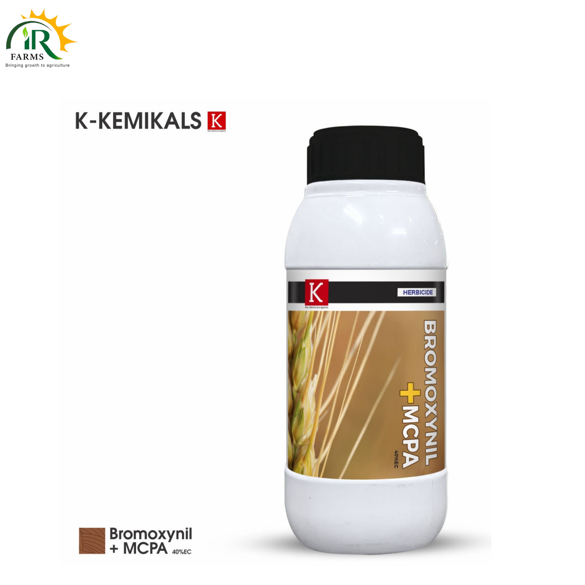 Bromoxynil + MCPA Herbicide 40%EC (400ml) by K-Kemikals – Rapid Broadleaf Weed Control for Wheat & Maize.