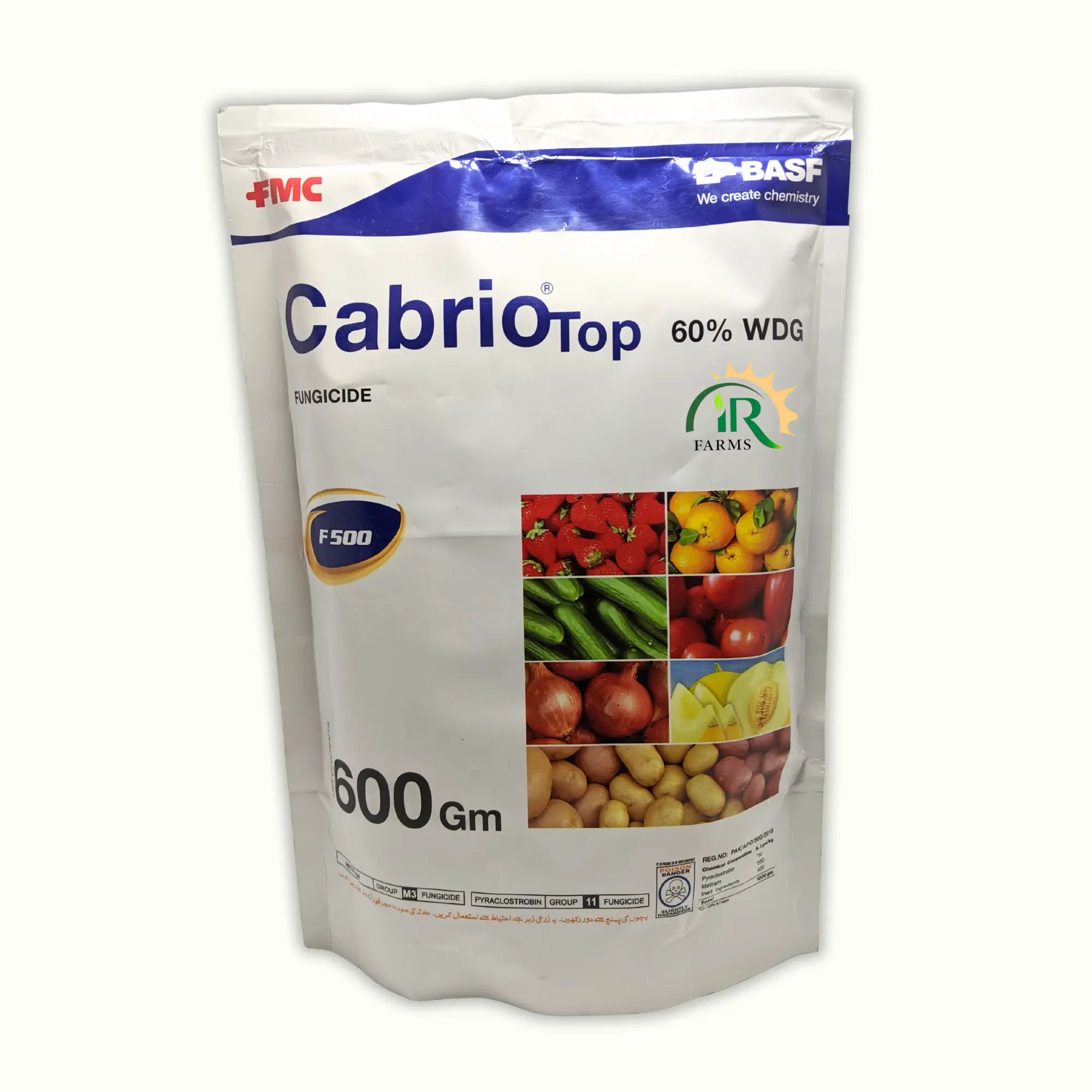 FMC Cabrio Top Fungicide – Pyraclostrobin 5% + Metiram 55%, 600g | Broad-Spectrum Crop Protection