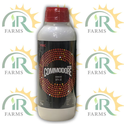 Commodore Extra 50SC Herbicide – 1 Litre | FMC | Mesotrione 10% + Atrazine 40% | Broadleaf & Grassy Weed Control