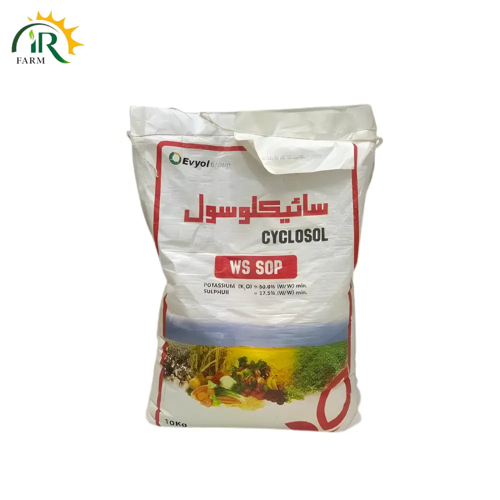 Cyclosol SOP Fertilizer with Potash 50% & Sulphur 17.5% 10kg Evyol Group for Strong Roots & Higher Crop Quality