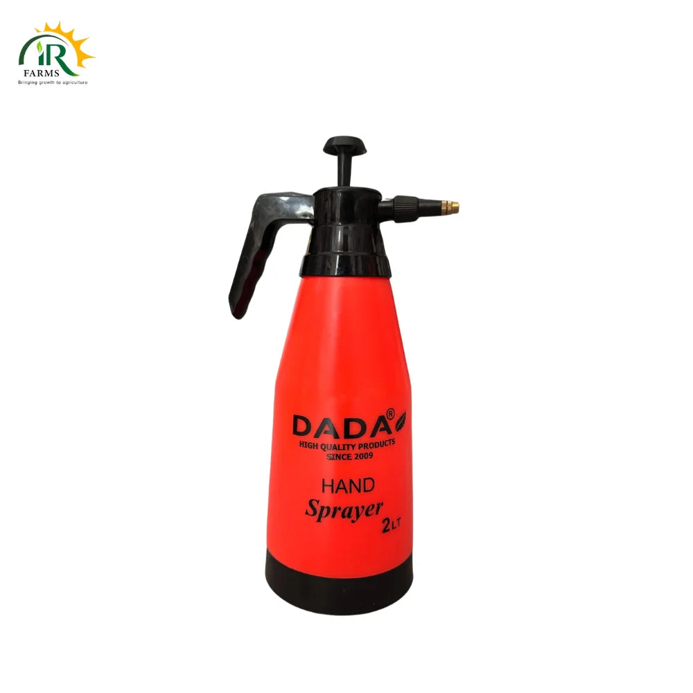 DADA 2L Pressure Spray Bottle - Industrial Grade Manual Compression Pump Sprayer with Adjustable Brass Nozzle for Precision Gardening