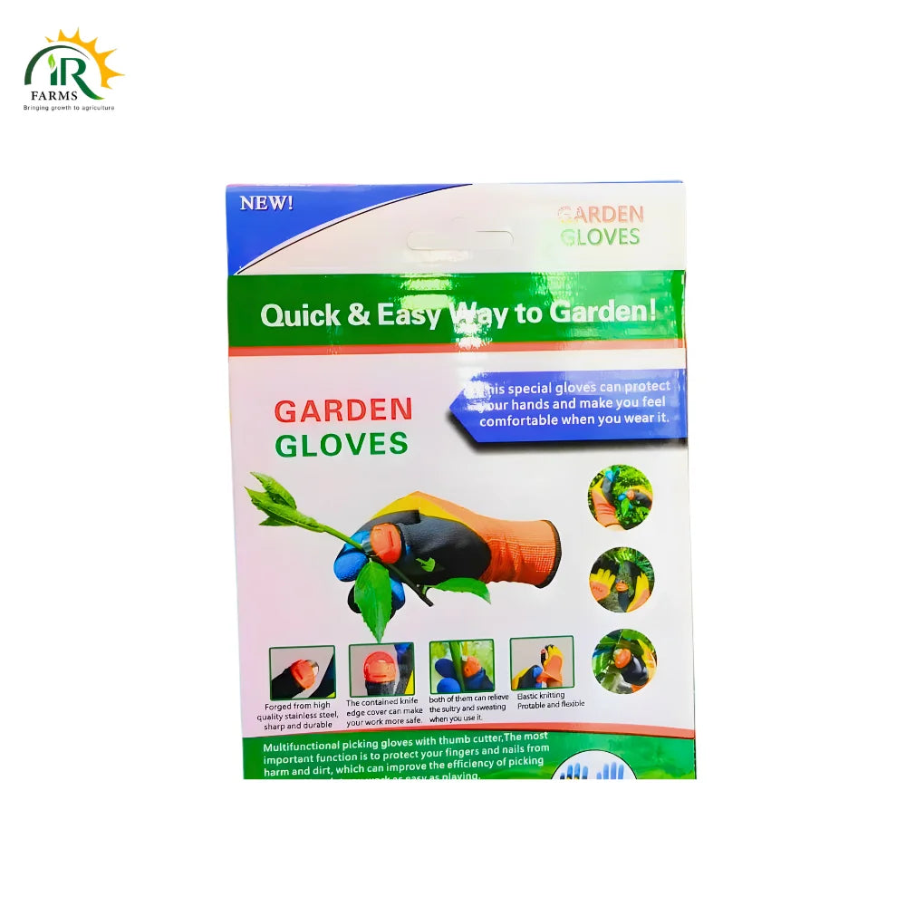 Thumb Knife Gloves 1 Pair – Silicone Picking Gloves with Integrated Blade for Effortless Harvesting