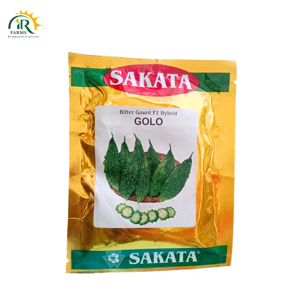 Golo Hybrid F1 Bitter Gourd 50g Seed By Sakata Seed - High-Yield, Heat-Tolerant Premium Karela Beej for Commercial Growers