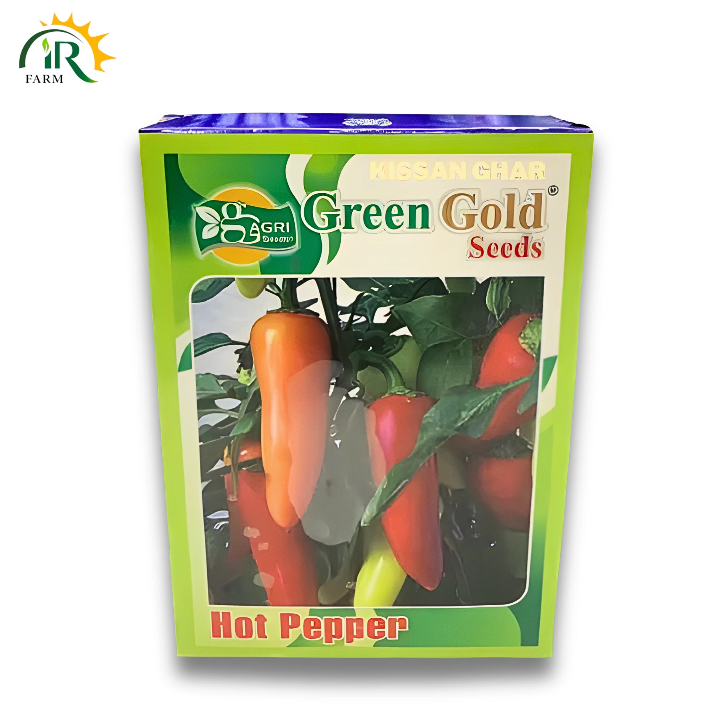 Green Pepper Seeds(100gm) by Green Gold Pvt Ltd | Green Chilli(Sabz Mirch) for High-Yield, Disease-Resistant Green Chillies.