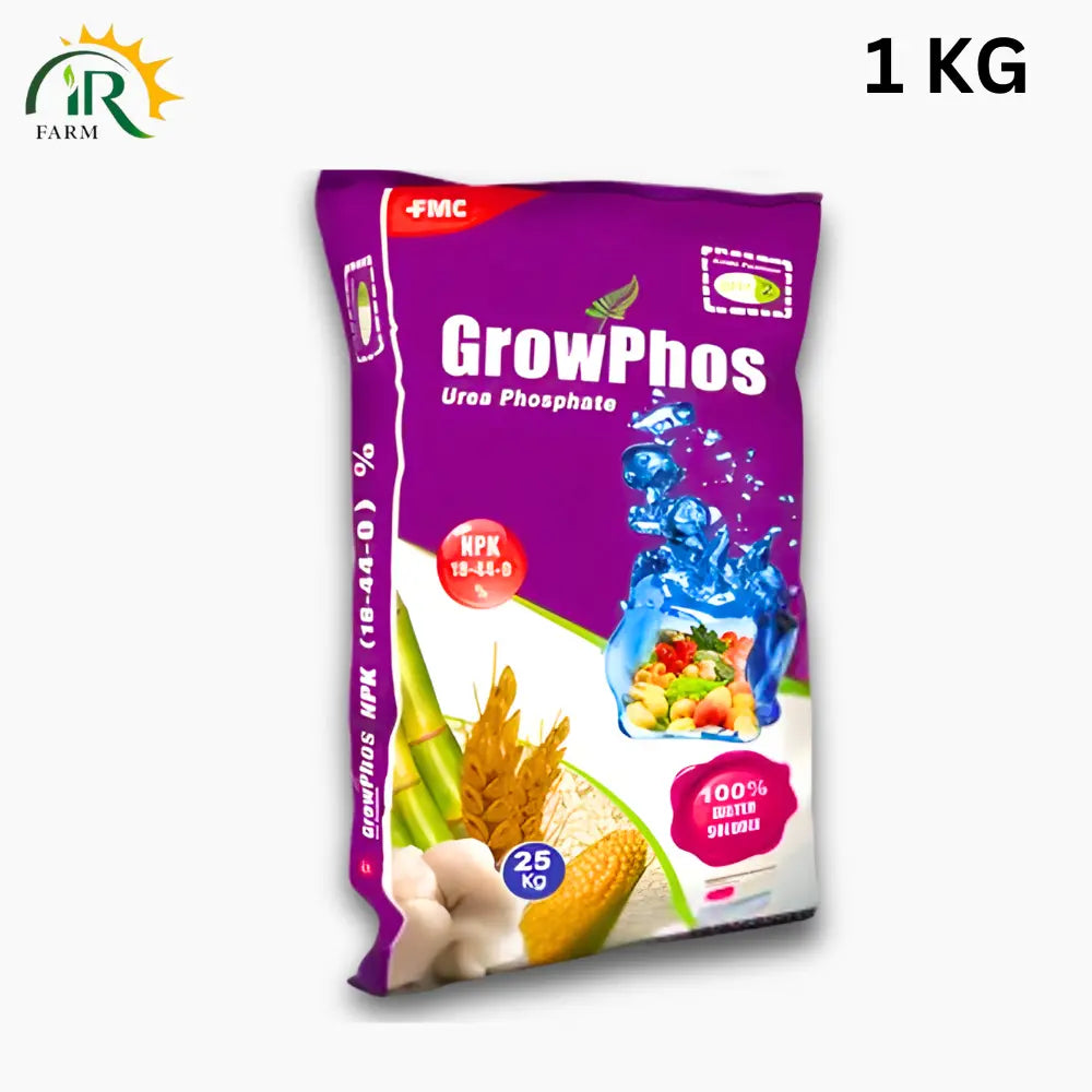 Growphos Fmc Fertilizer - 1kg Urea Phosphate for Superior Soil Fertility and Plant Growth