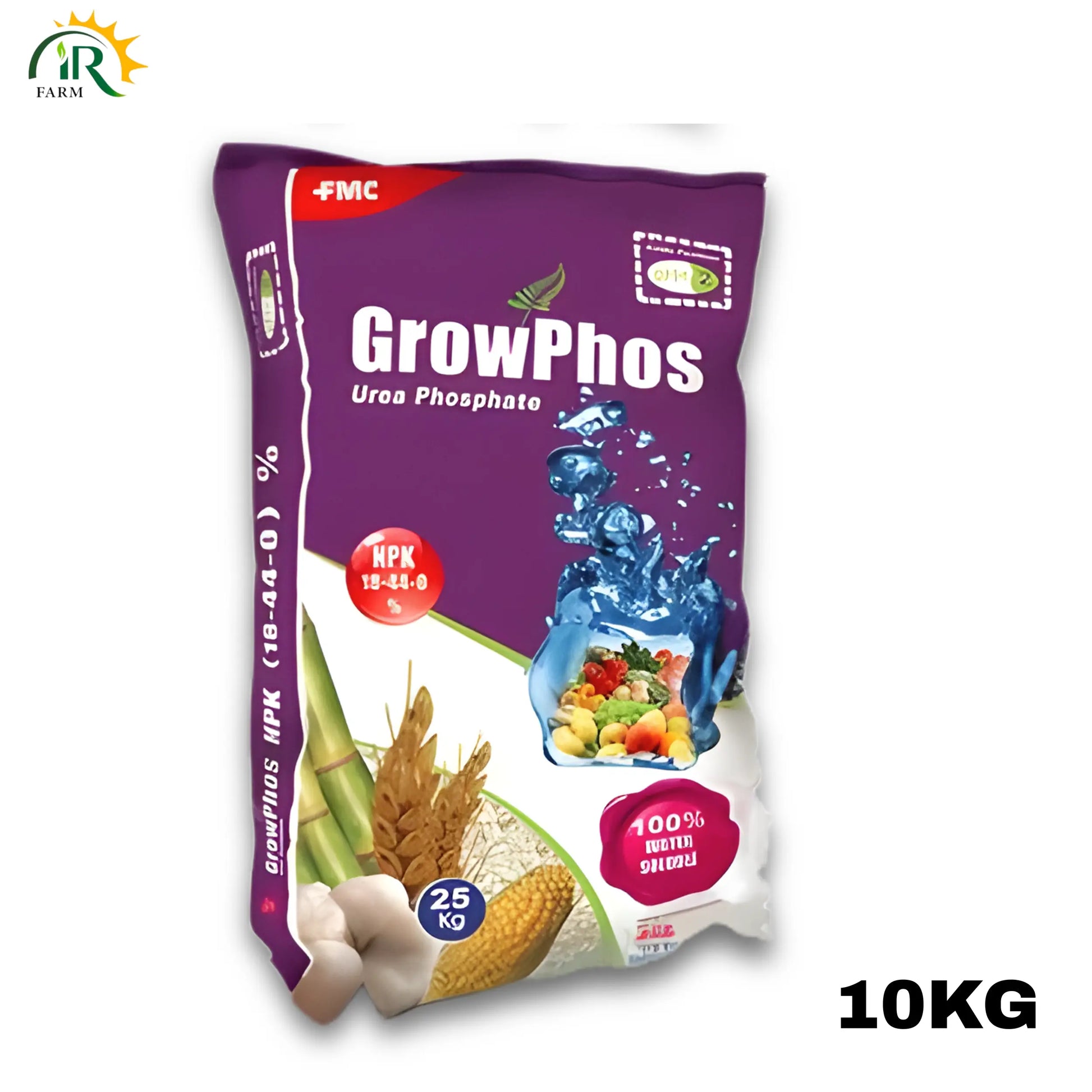 Growphos Urea Phosphate(10kg) FMC – High-Phosphorus Fertilizer for Strong Root & Flowering (18:44:0).