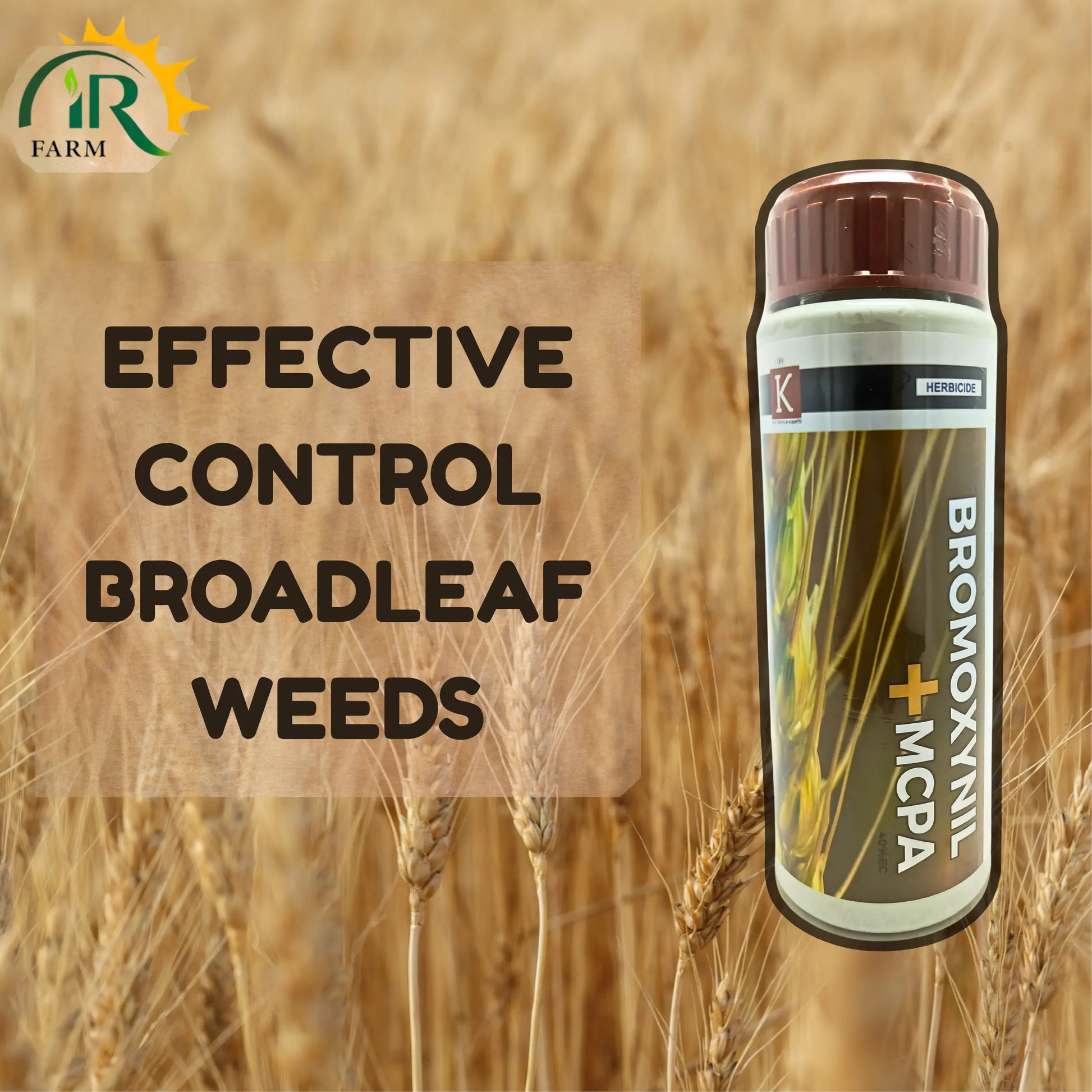 Bromoxynil + MCPA Herbicide 40%EC (400ml) by K-Kemikals – Rapid Broadleaf Weed Control for Wheat & Maize.