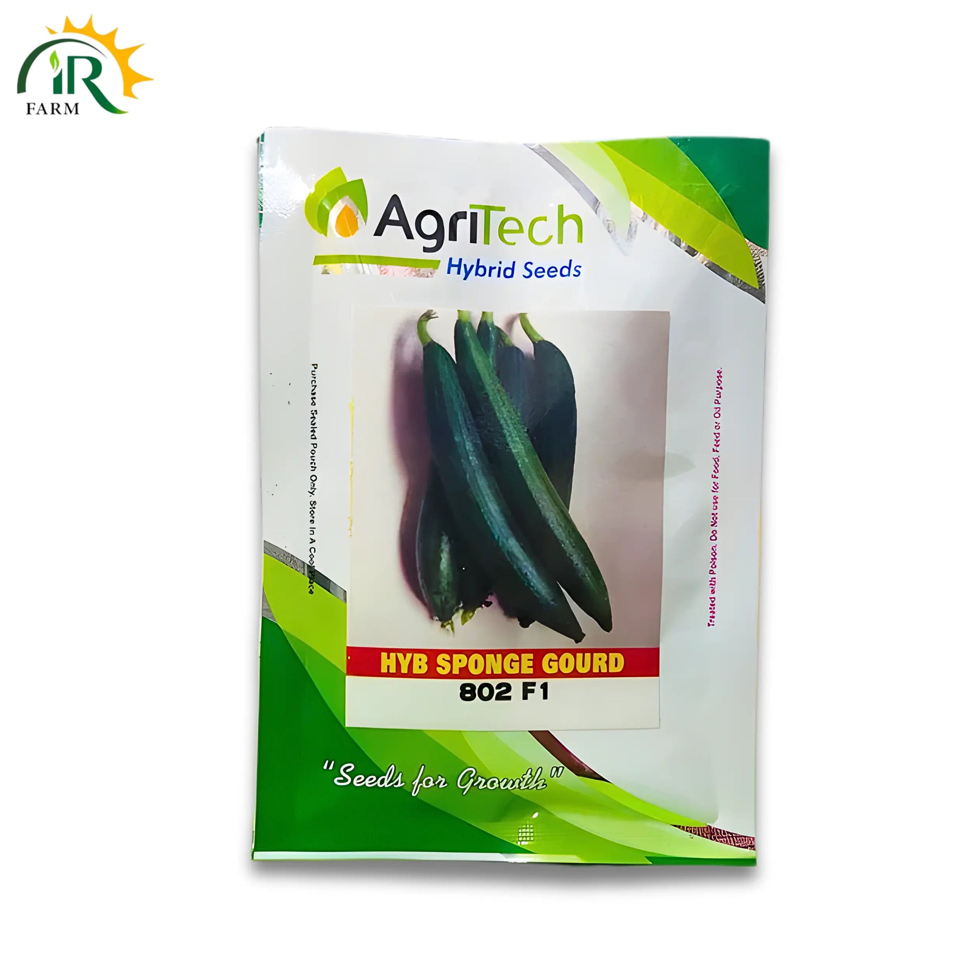Hyb Sponge Gourd 802 F1 Seeds by AgriTeck 50GM | for Strong Vines with High-Yield Kaddu Seeds.