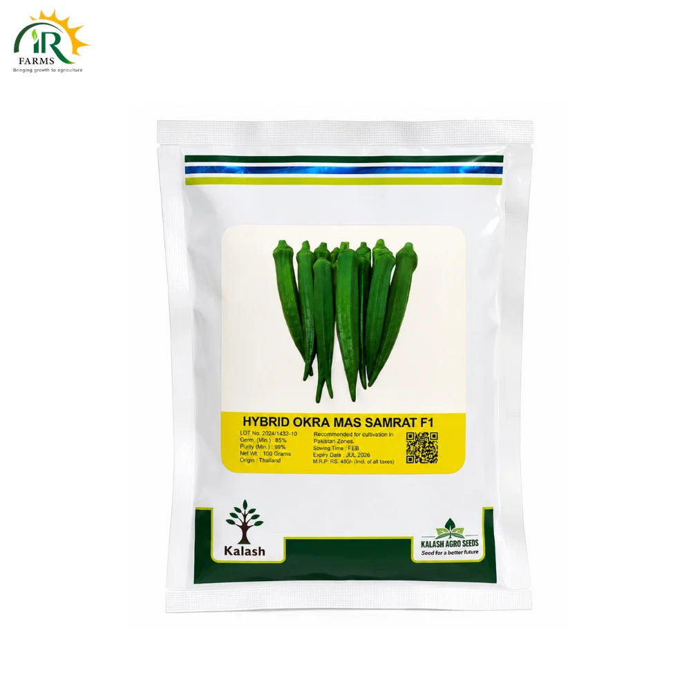 Samrat F1 Okra Seeds - 100g