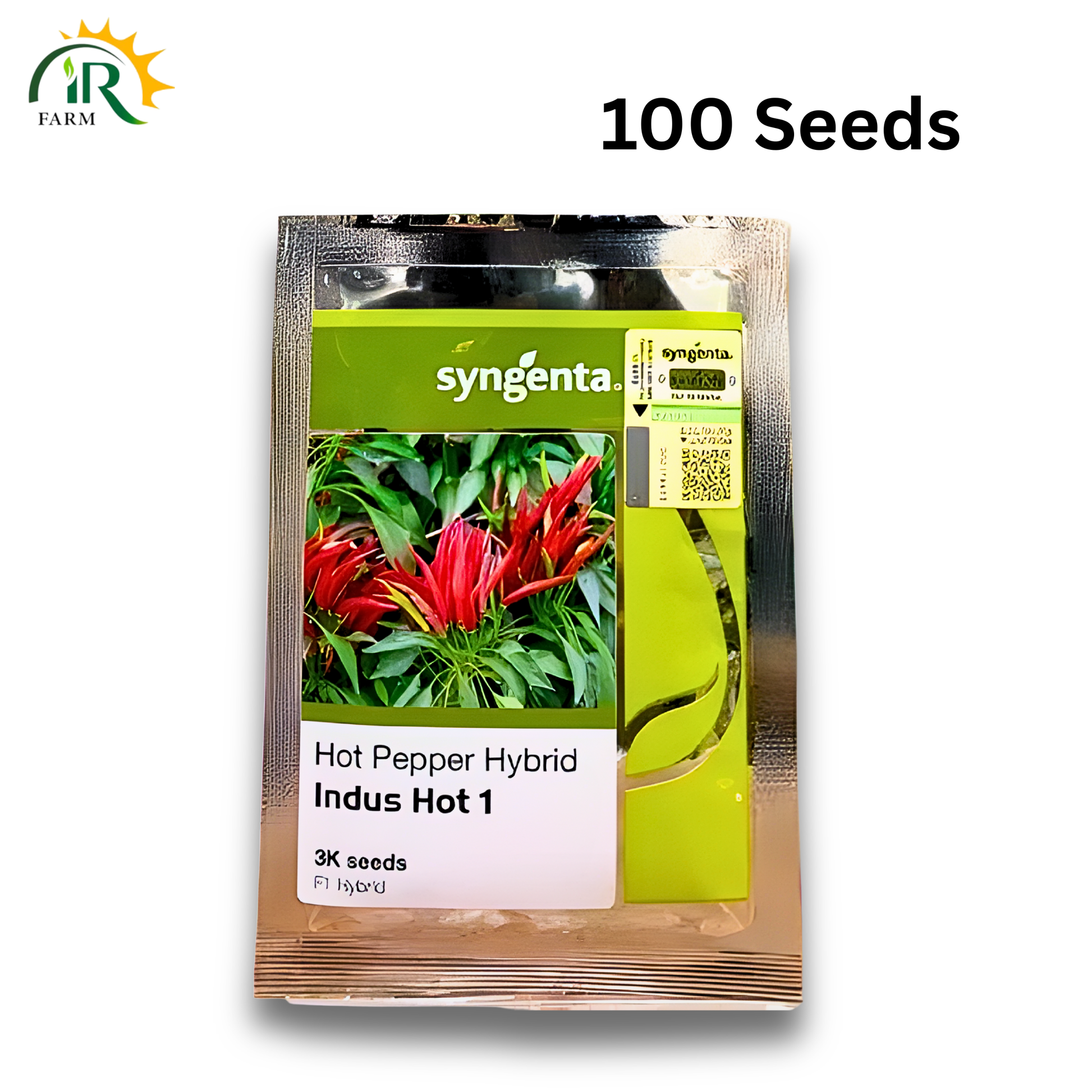 Indus Hot 1 Hot Pepper Hybrid Seeds (100) by Syngenta | Early-Maturing & High-Yield Chillies.
