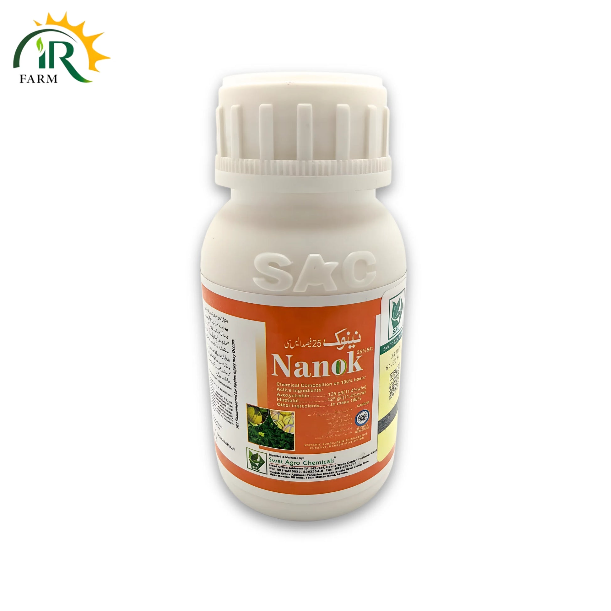 Nanok 25%SC Fungicide Swat Agro(200ml)  – Dual-Action Disease Shield with Azoxystrobin + Flutriafol.
