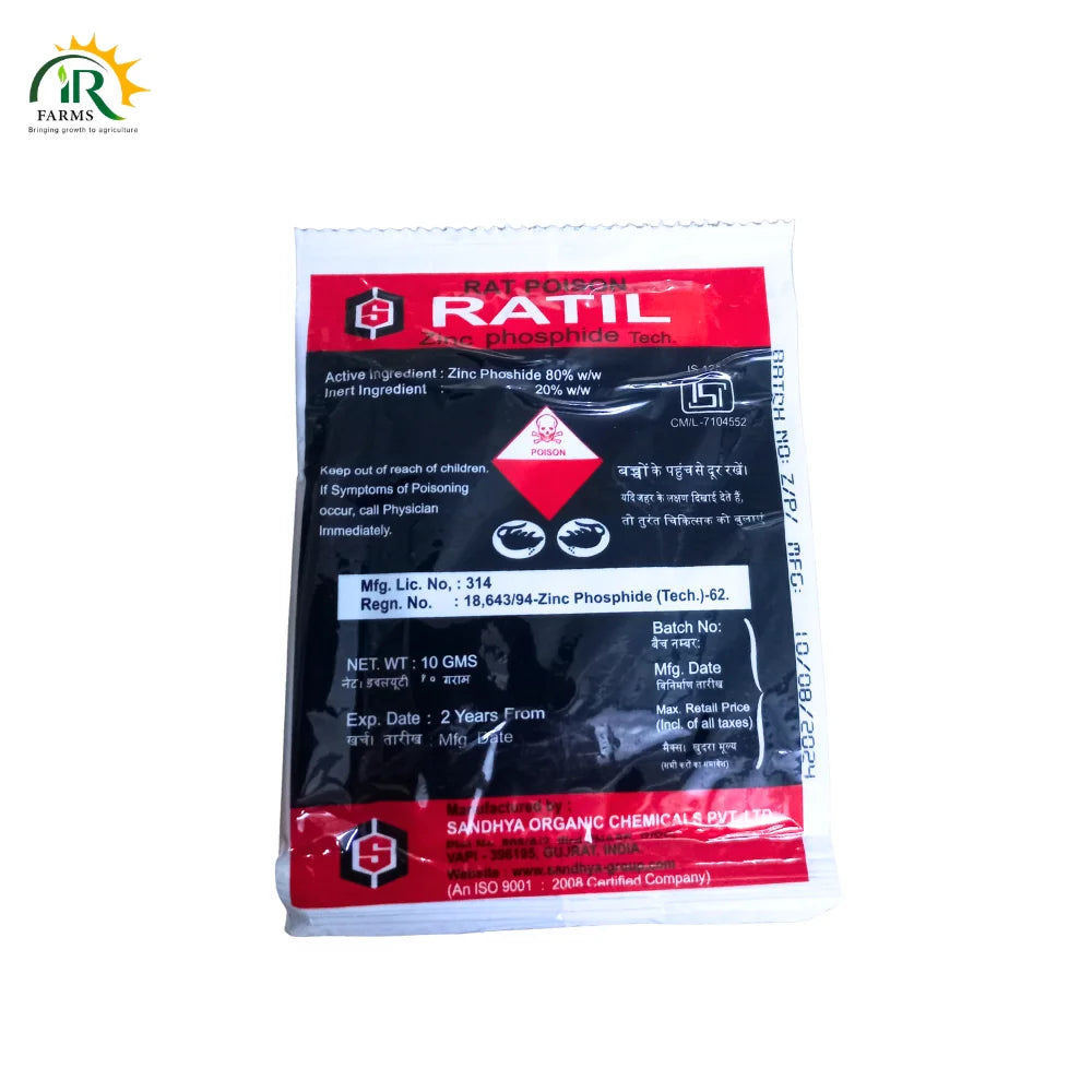 Ratil 10gm Rat Poison – Zinc Phosphide 80%