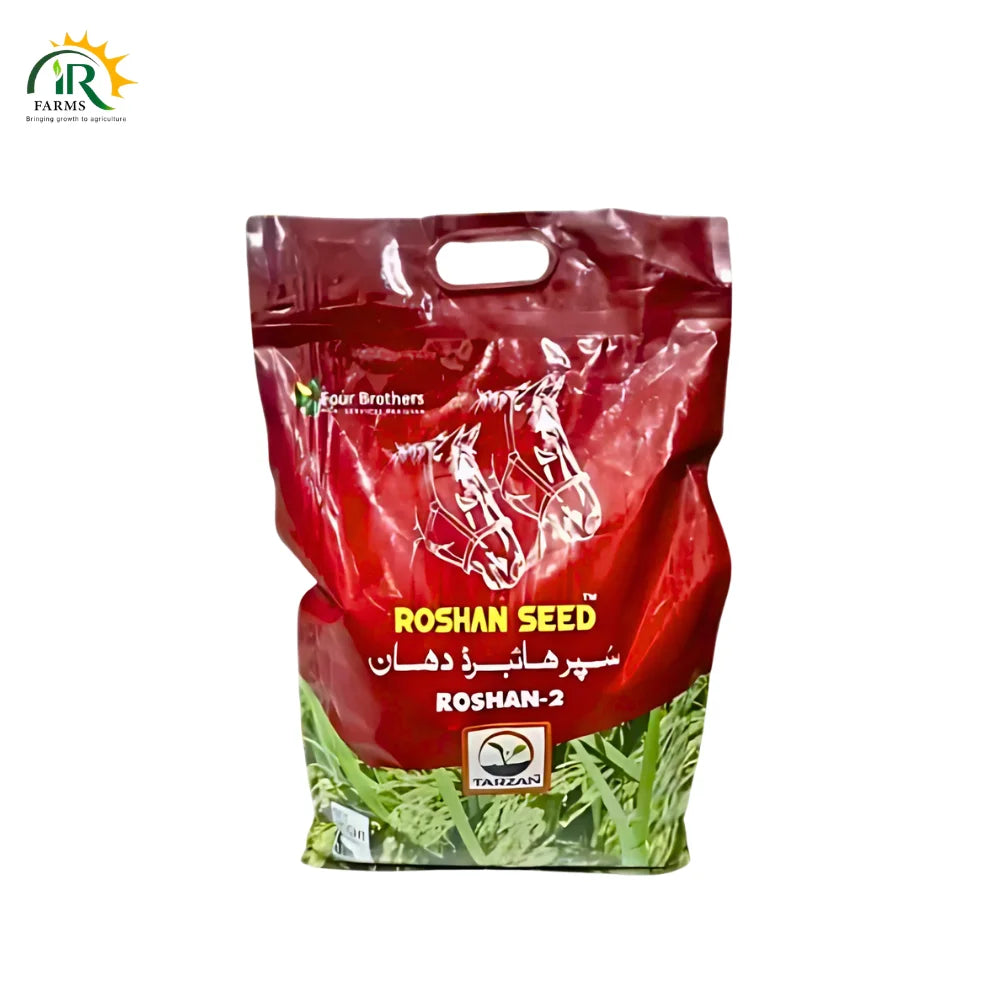 Roshan-2 Hybrid Rice Seed (5kg Bag) – High-Yield Paddy by Four Brothers (Tarzan Series)