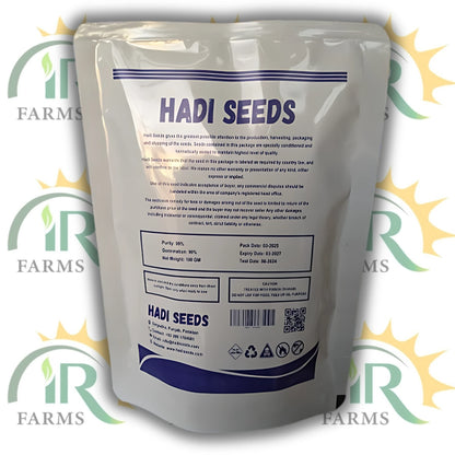 Hadi Seeds Round Gourd (Kaddu) - 100g Pack | 90% Germination | High Yield