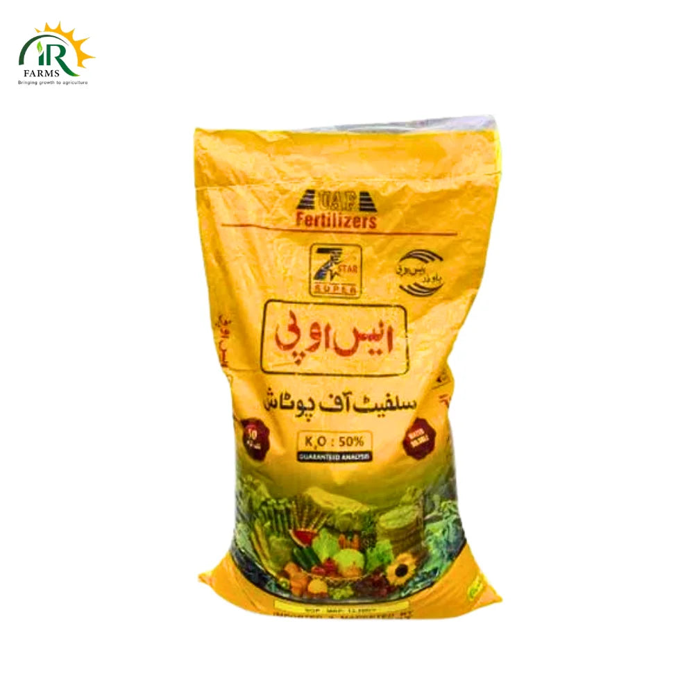 Sop 7 Star 50kg Granular Sulfate Of Potash United Agro Fertilizers دانے دارسلفیٹ آف پوٹاش