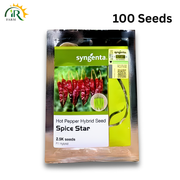Spice Star F1 Hot Pepper Seeds (100 Seeds) by Syngenta – High-Yield, Disease-Resistant Mini Chilli Seeds Pack.