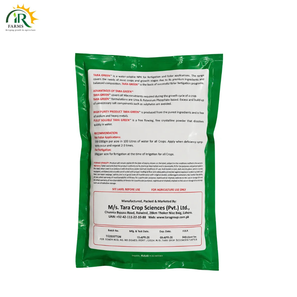 Tara Green 18-18-18 Fertilizer Fully Soluble Balanced NPK Formula