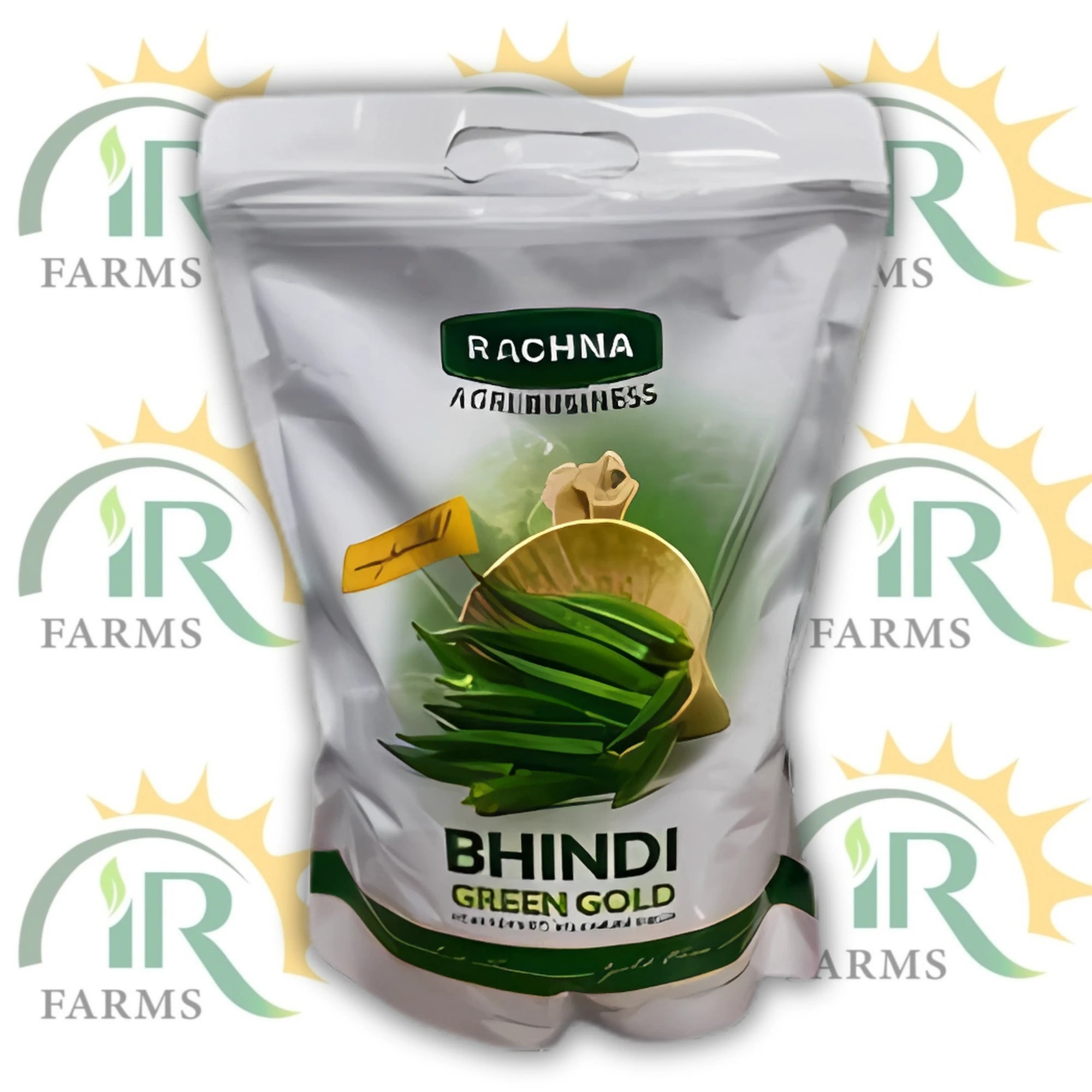 Bhindi Green Gold Okra Seed – 1kg Pack | High Yield | 98% Purity | 90% Germination | Lady Finger Seed | Rachna Seeds | Imported Bhindi Ka Beej