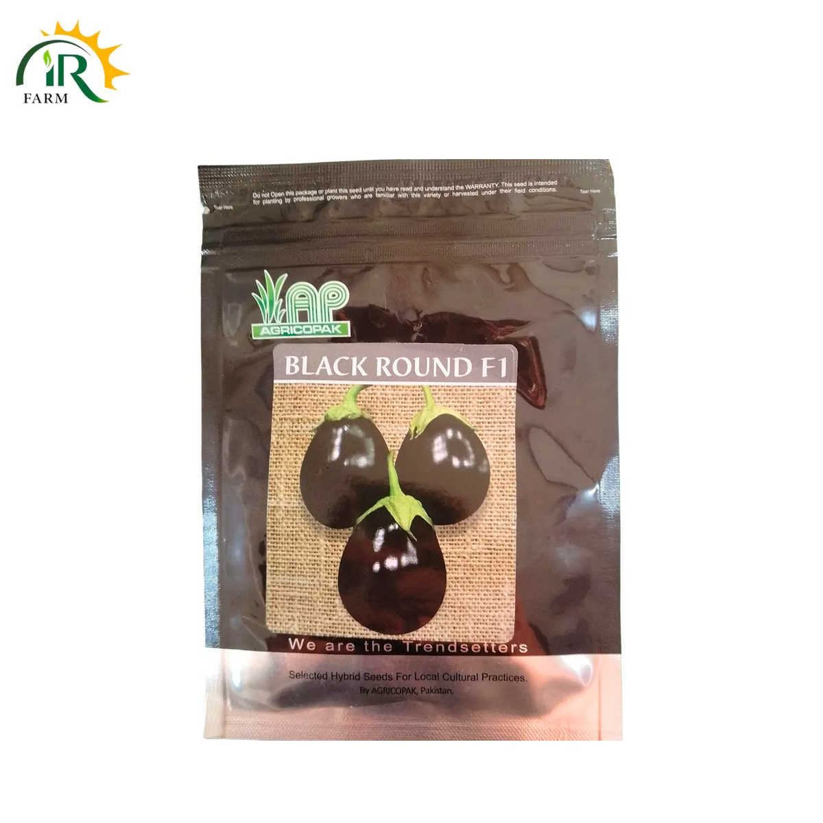 Hybrid Eggplant Black Round F1 Seeds 10gm – Hybrid Brinjal Variety by Agricopak