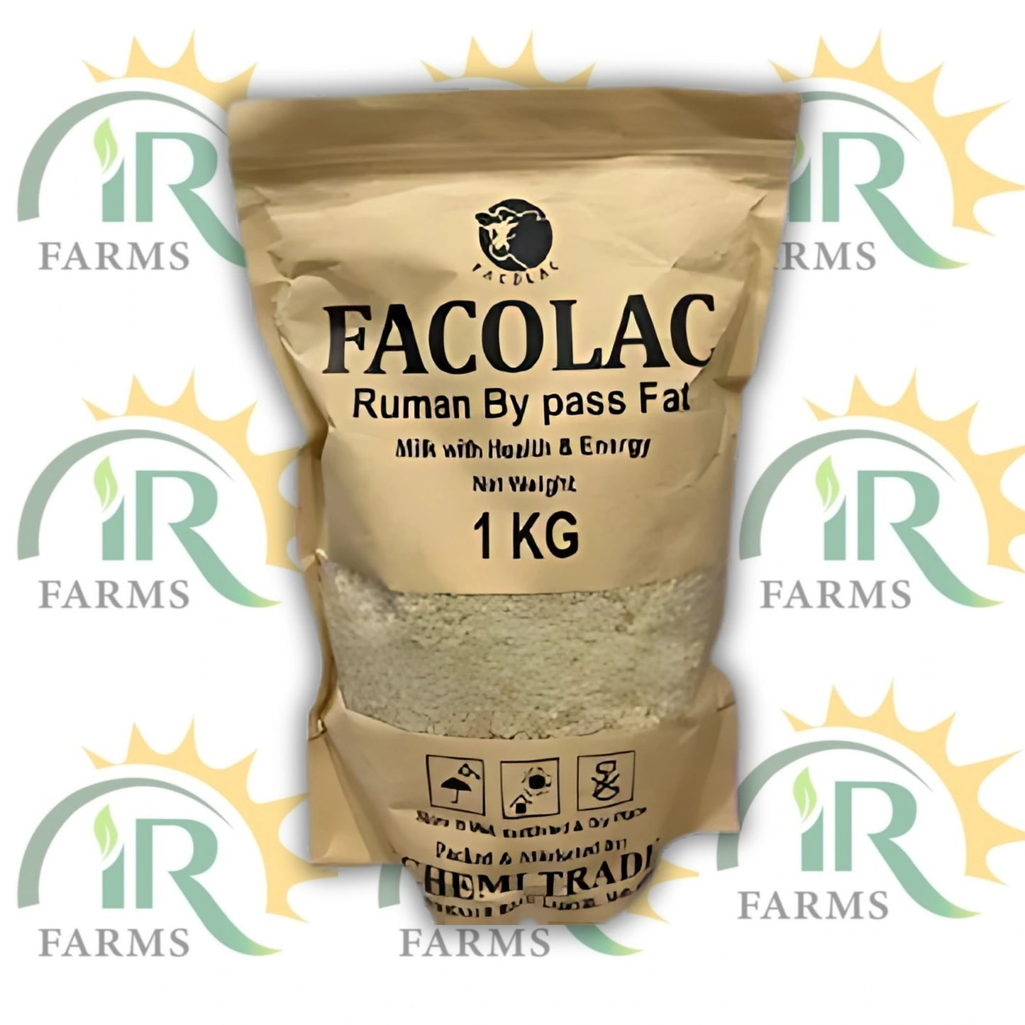 Facolac 1KG Rumen Bypass Fat | 84% Fat | Boost Milk Yield & Cow Fertility | Chemi Trade